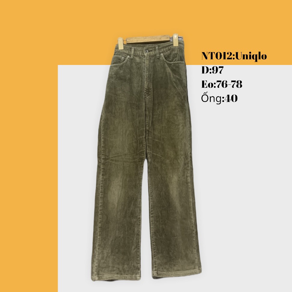 Quần nhung tăm 2hand unisex nam nữ