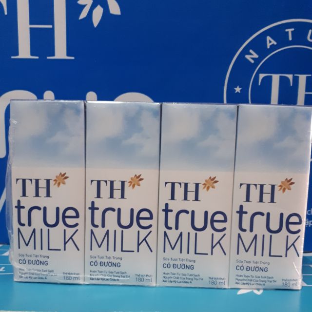 1 thùng sữa tươi TH TRUE MILK có đường hộp 180ml