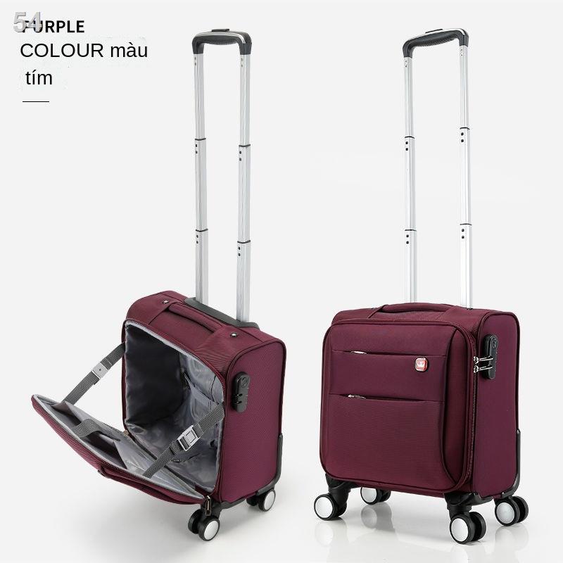 （Hộp kéo）Vali cabin 18 inch ngang 16 nữ hộp đựng xe đẩy mini nhỏ gọn vải Oxford mật khẩu nam