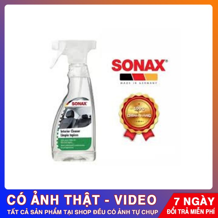 Dung Dịch Vệ Sinh Nội Thất Ô TÔ⚡ 𝑭𝑹𝑬𝑬 𝑺𝑯𝑰𝑷⚡Làm Sạch Ghế Da,Nhựa Taplo,Tapbi Như Mới..Sonax Interior Cleaner 500ml 321200