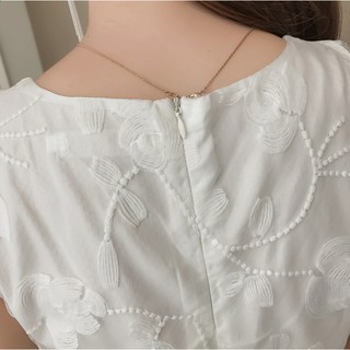 [order] Đầm dự tiệc ren hoa trắng