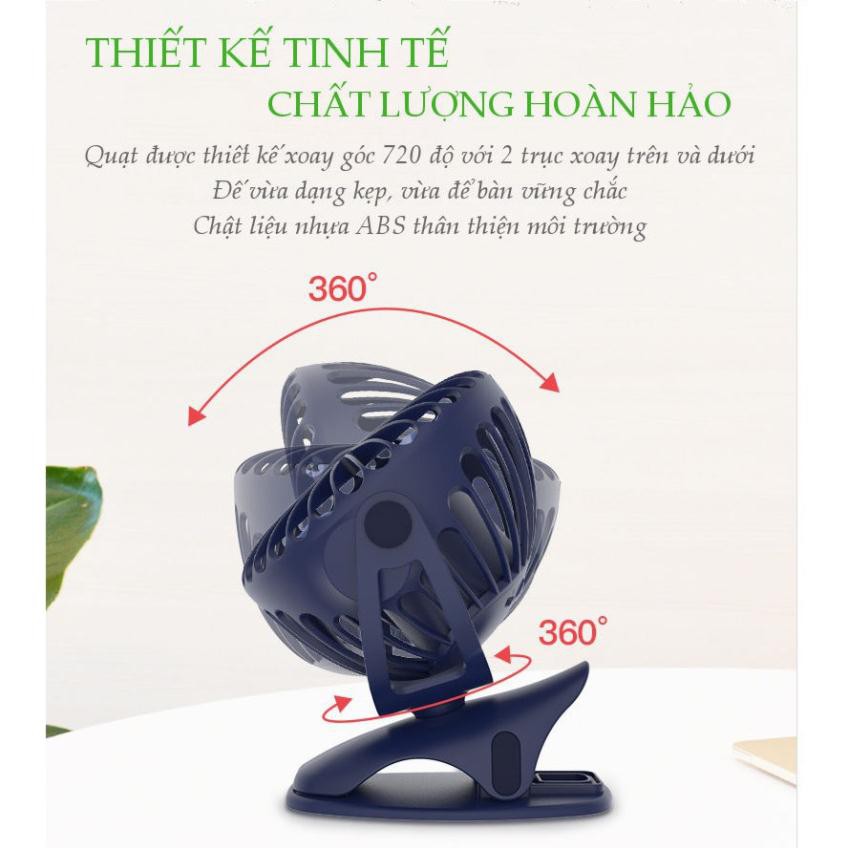 [Chính hãng, sẵn TPHCM] Quạt sạc mini YOOBAO F04  xoay góc 720 độ, 32 tiếng, quạt kẹp đa năng, quạt để bàn (6400mAh) | BigBuy360 - bigbuy360.vn