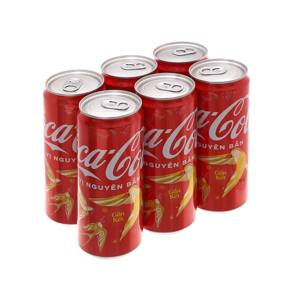 Lốc 6 lon nước ngọt Coca Cola 320ml