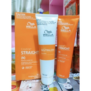 (Chính Hãng) Bộ Thuốc Duỗi Tóc Wella Creatine Straight 100ML x2