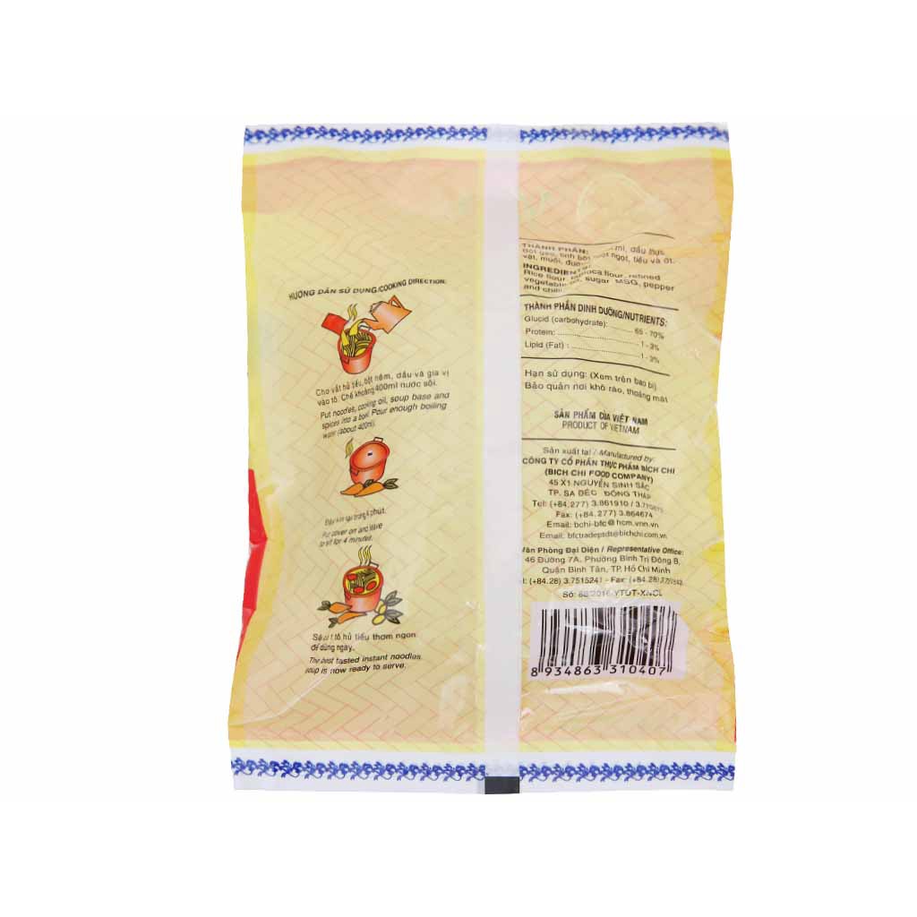 Thùng 30 gói Hủ tiếu chay vina Bích Chi gói 60g