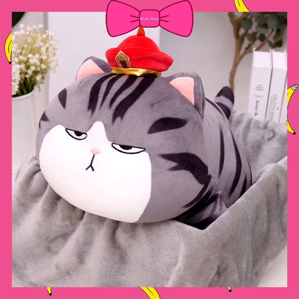 Bộ chăn gối mèo hoàng thượng có chăn mềm mịn siêu cute