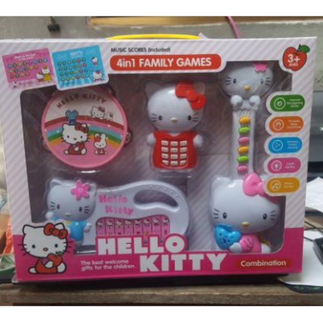 BỘ ĐỒ CHƠI ĐÀN VÀ ĐIỆN THOẠI HELLO KITTY CHO BÉ GÁI