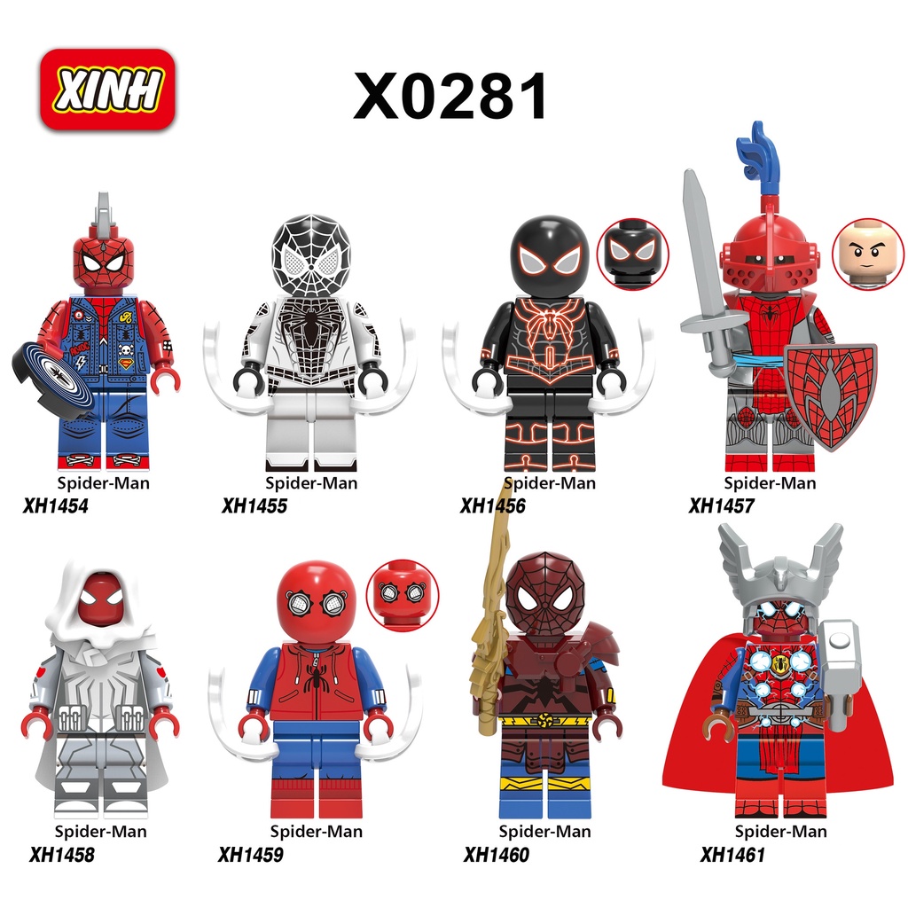 Minifigures Các Mẫu Nhân Vật Người Nhện Phiên Bản Mới X0281 - Đồ Chơi Lắp Ráp Mini Spiderman