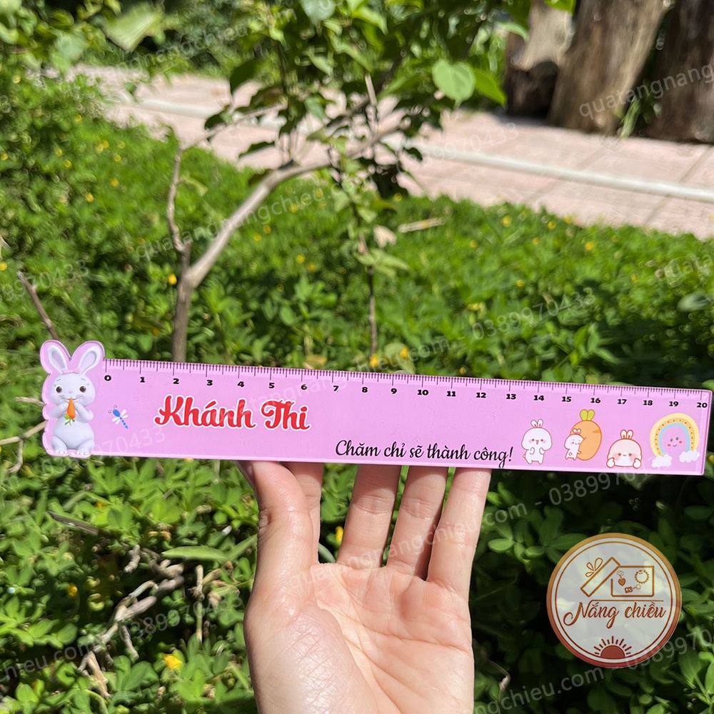 Thước kẻ học sinh, giáo viên, chất  liệu mica màu in và thiết kế theo yêu cầu, Thước 12 con giáp , giá siêu rẻ