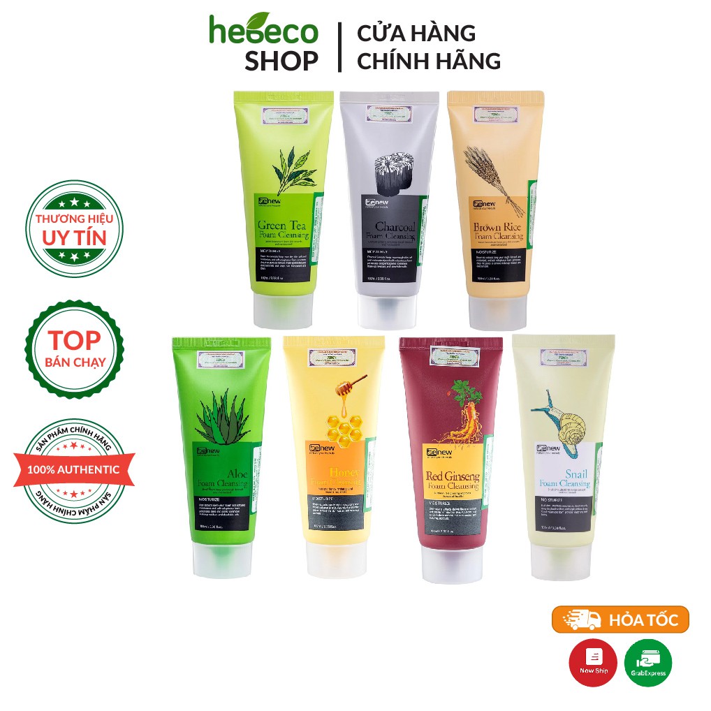 Sữa Rửa Mặt Trắng Da Benew Hàn Quốc Chiết Xuất Hoàn Toàn Từ Thiên Nhiên 100ml Sữa Rửa Mặt Chính Hãng