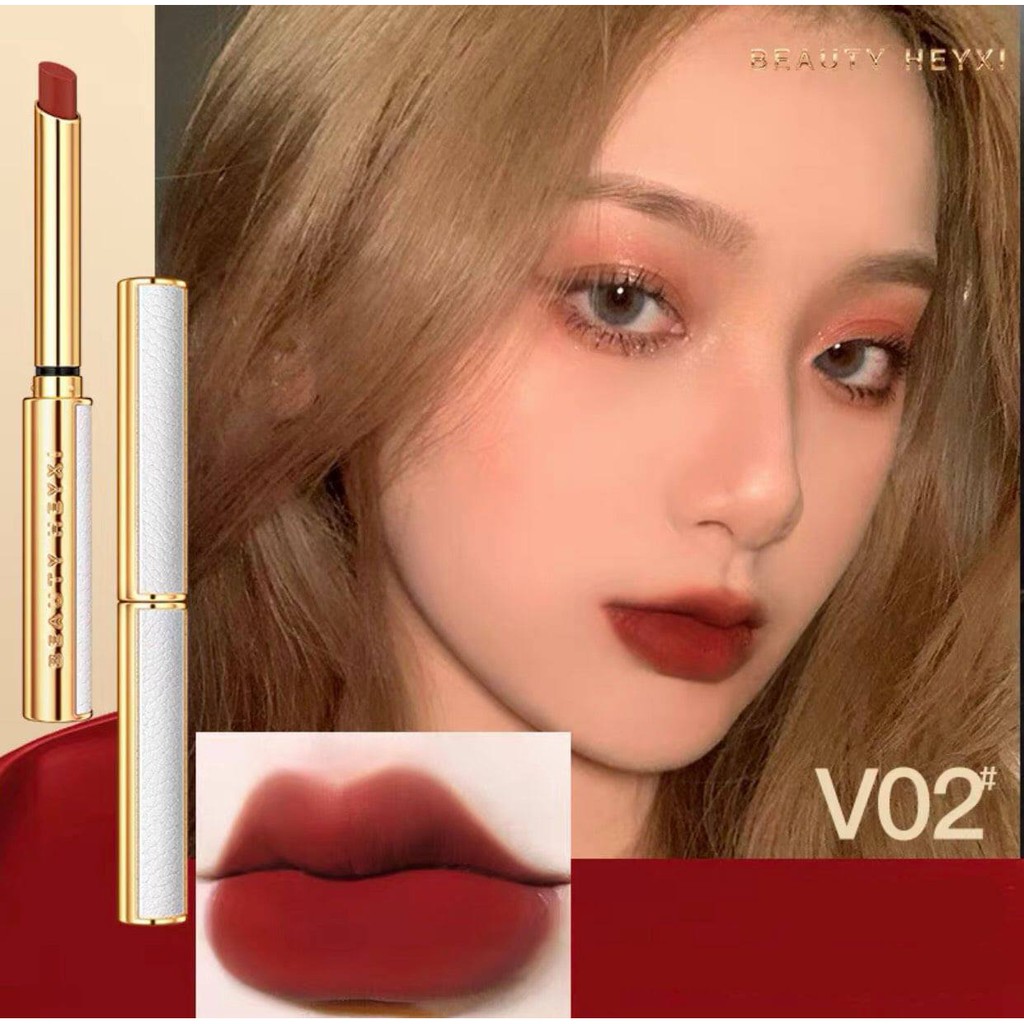 Son HEYXI BEAUTY Vỏ Da Sang Chảnh Cao Cấp Lên Màu Chuẩn Lì Không Trôi Son Lì Nội Địa Trung | BigBuy360 - bigbuy360.vn