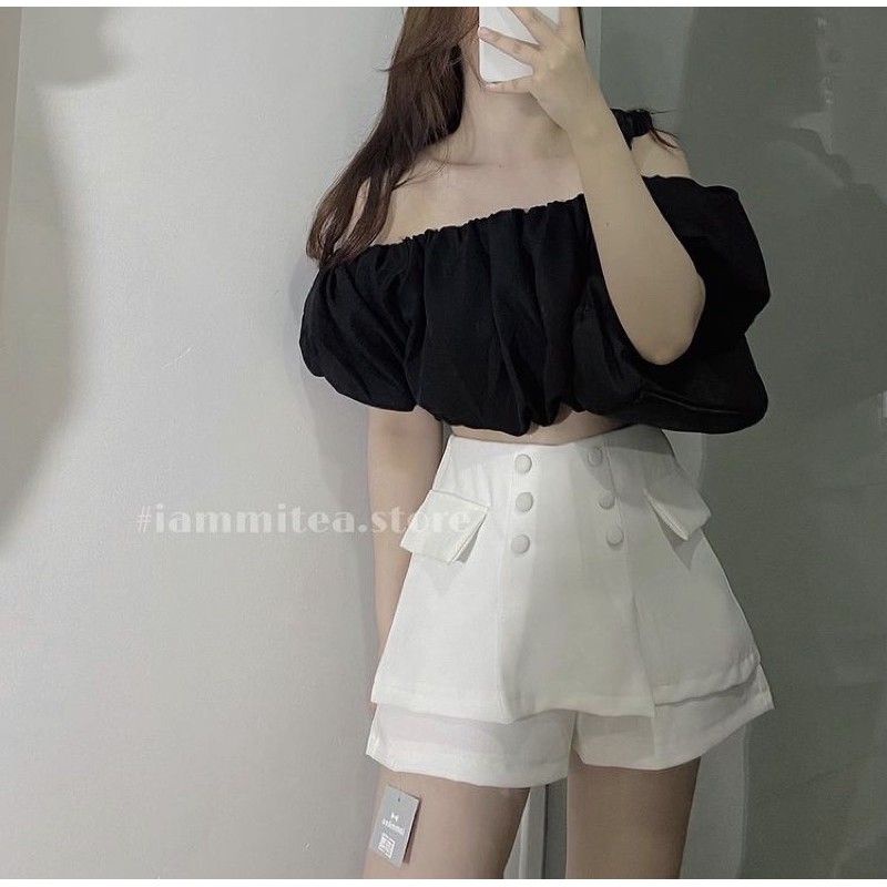 Áo bẹt vai tay phồng ( tay bí) Sang chảnh A15