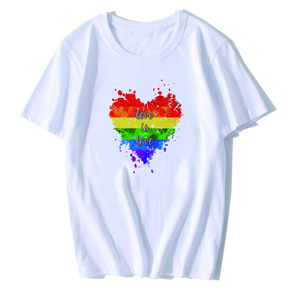 Áo thun tay ngắn họa tiết LGBT dành cho nam và nữ