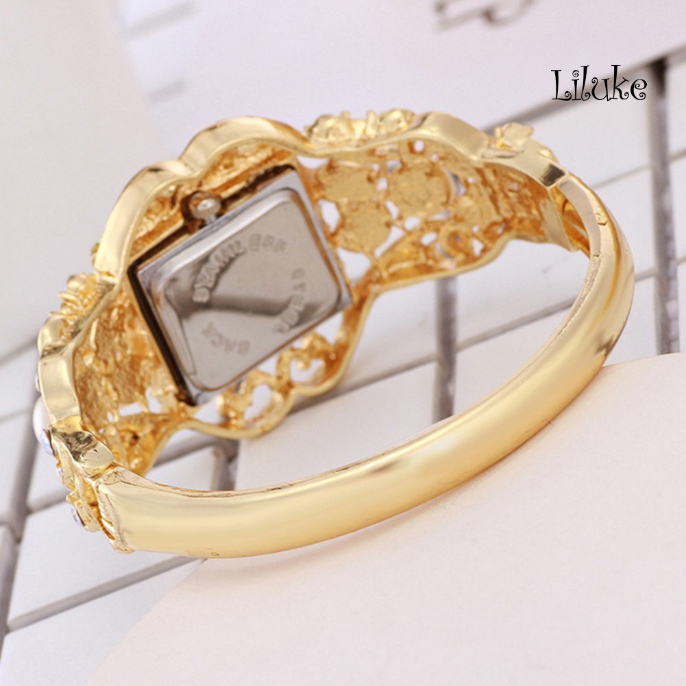 Đồng hồ thạch anh analog mặt hình tròn đính đá sang trọng cho nữ | BigBuy360 - bigbuy360.vn