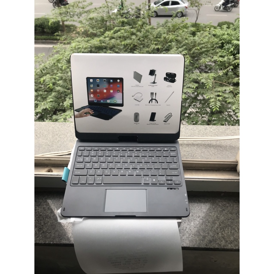 Case kèm bàn phím chuột touchpad xoay màn hình 360 WIWU Waltz Rotating IPad 10.2/10.5/10.9/11/12.9/10.1