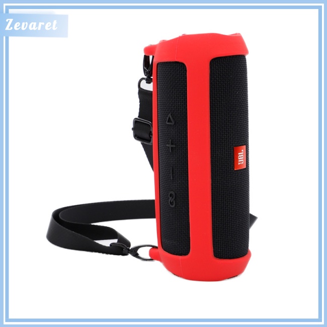 Hộp Đựng Bảo Vệ Loa Zevaret JBL Flip5 Kèm Dây Đeo Vai Bằng Silicon Tiện Dụng Mang Theo Du Lịch