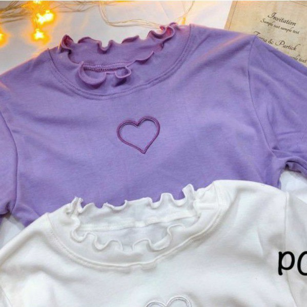 Áo croptop xoắn biên trái tim
