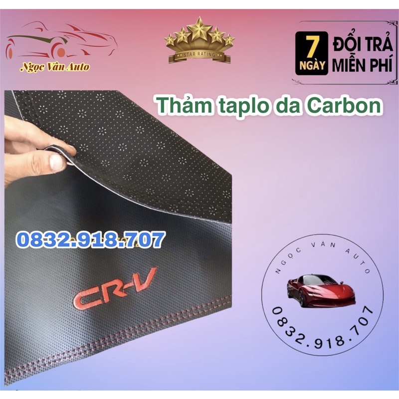 Thảm Taplo Da CRV 2018 - 2021 ( Da carbon cao cấp)