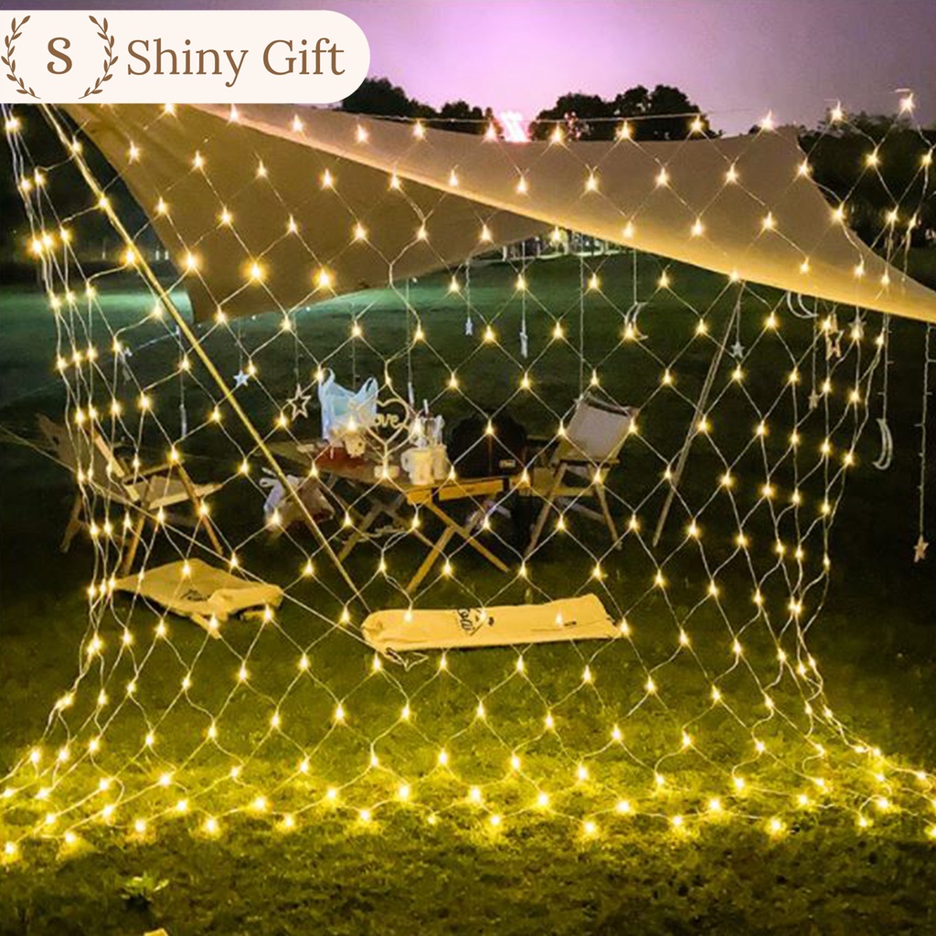 Đèn rèm led lưới cá vàng, đủ màu