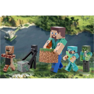 Combo 2 mô hình steve minecraft