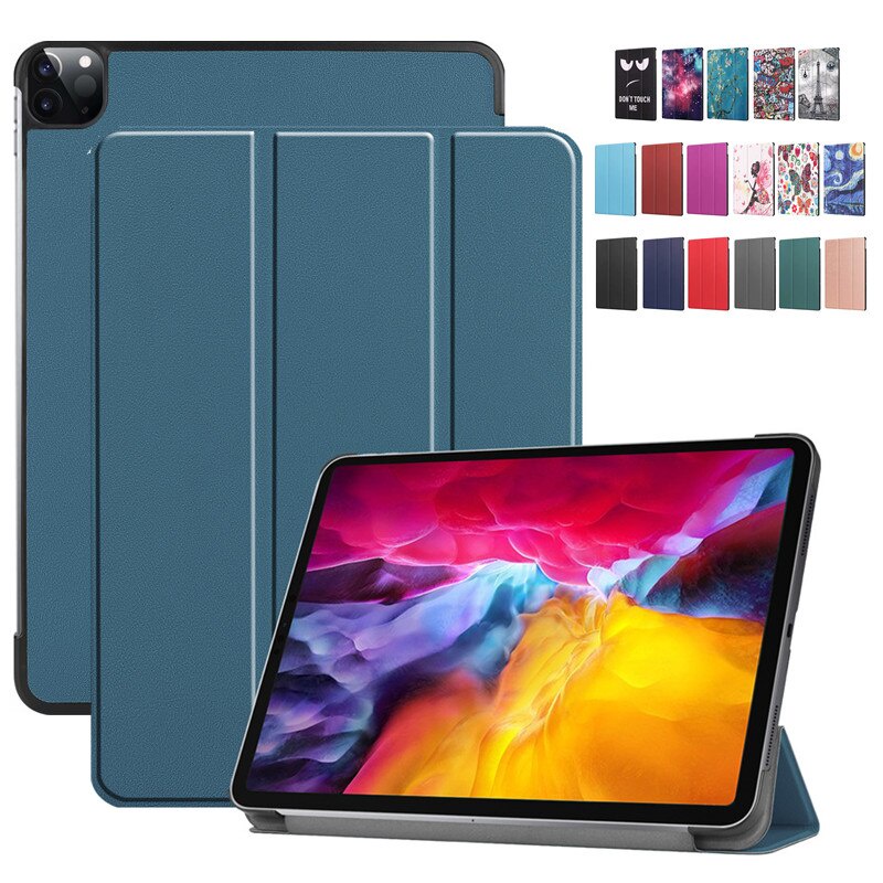 Bao da máy tính bảng nắp gập nam châm tự động tắt mở màn hình thông minh thích hợp cho iPAD PRO 11 12 .9 iNCH 2021 M1