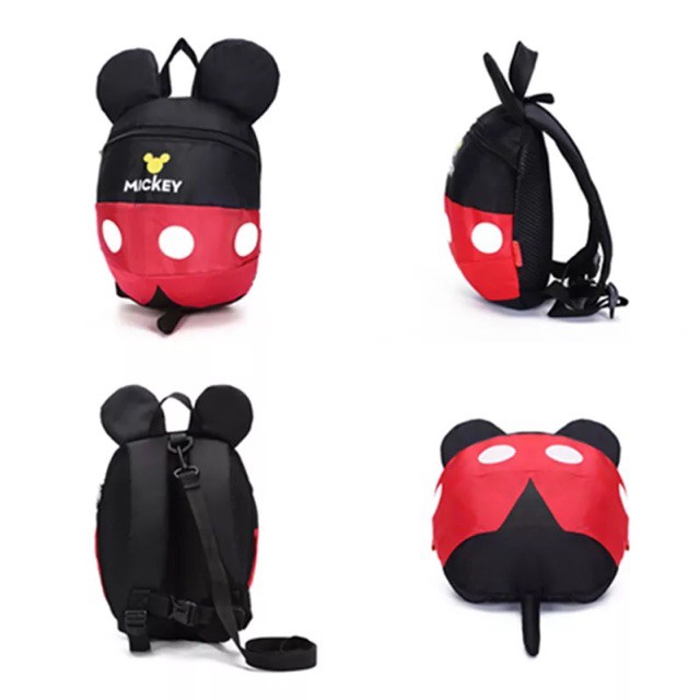 Ba Lô Tập Đi Thiết Kế Hoạt Hình Chuột Mickey Minnie Cho Trẻ Em