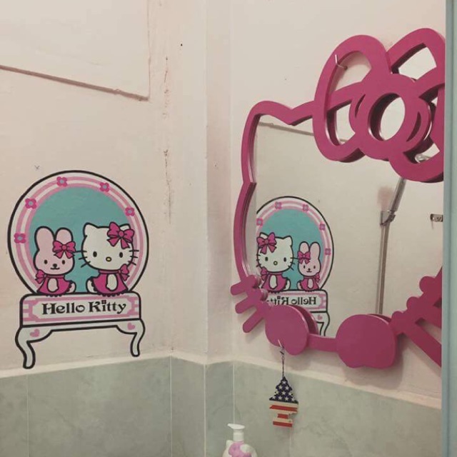 Gương đầu mèo kitty
