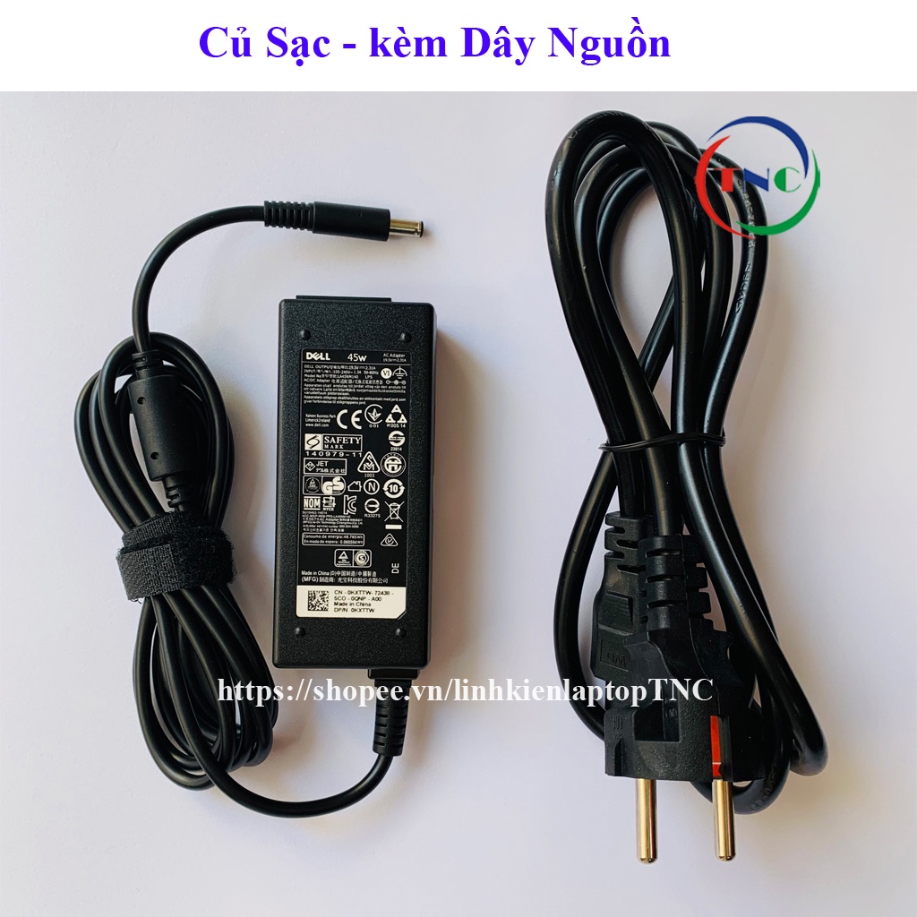 Sạc Laptop Dell 19.5V - 2.31A (45W) chân kim nhỏ Φ4.5 *3.0mm