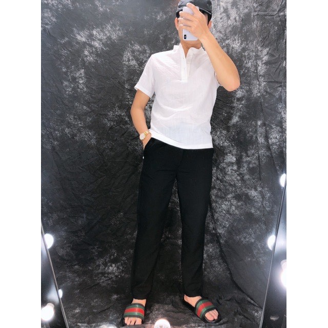 Bộ Đũi Nam, Set Bộ Áo Sơ Mi Đũi Cổ Trụ và Quần Đũi Dài Cao Cấp Thời Trang Hè 2021 | BigBuy360 - bigbuy360.vn