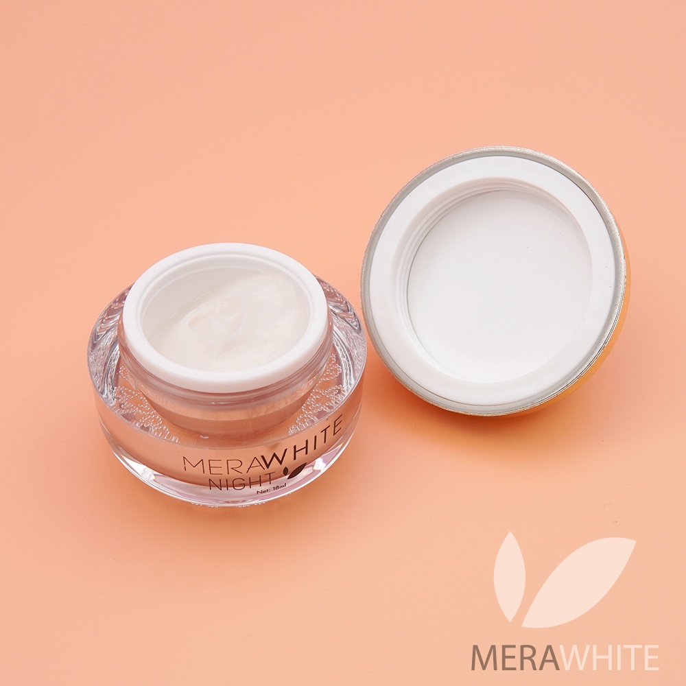 [TẶNG SERUM] Combo 2 Kem dưỡng trắng da ban đêm MeraWhite Night - Mờ nám - Tàn nhang - Chống lão hóa 18ml