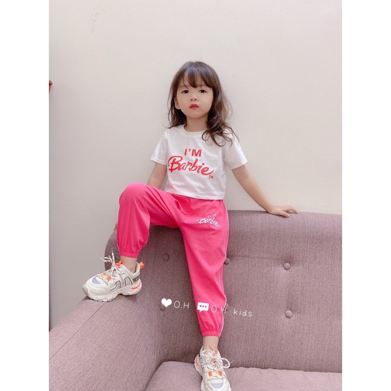 Đồ bộ bé gái KIXI set quần áo cotton kiểu dáng hiphop mềm mịn thoáng mát quần áo cho bé gái CMQA03