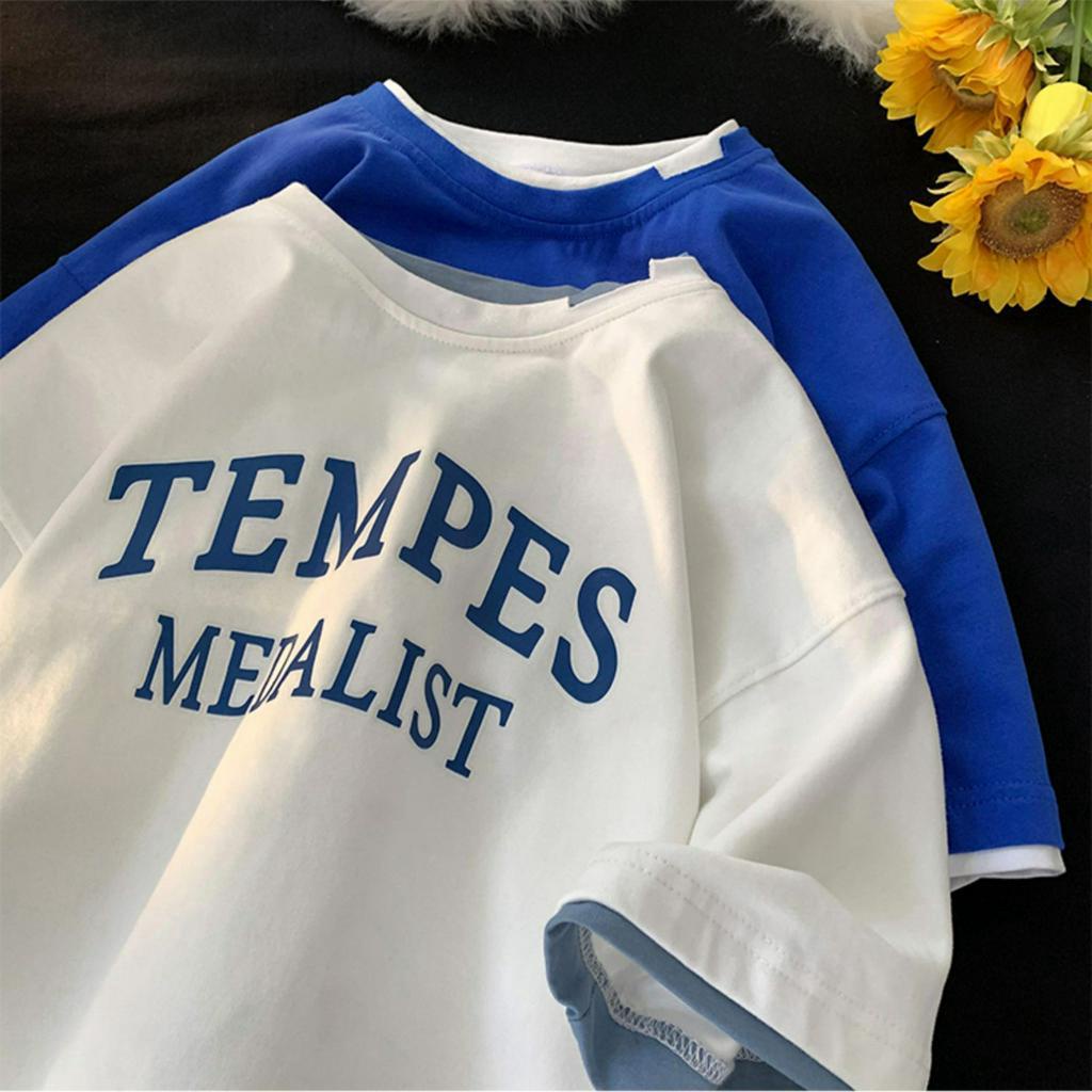 Áo phông Form rộng TEMPES phối layer - Áo thun tay lỡ chất vải cotton - REW shop