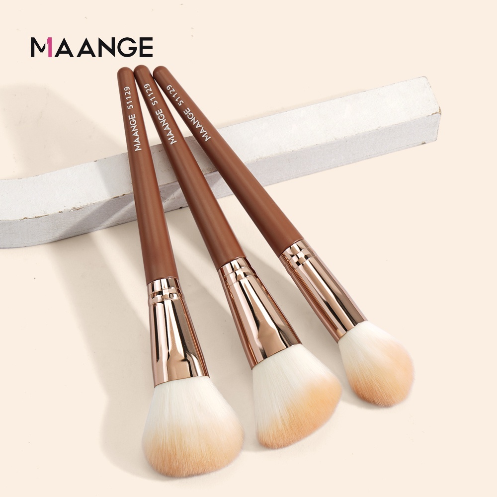 Bộ 3 Cọ Trang Điểm MAANGE Phủ Phấn đánh Má Hồng Highlight