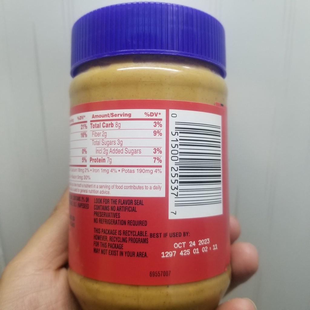 Bơ đậu phộng hạt Jif 454 g - Nhập Khẩu Mỹ