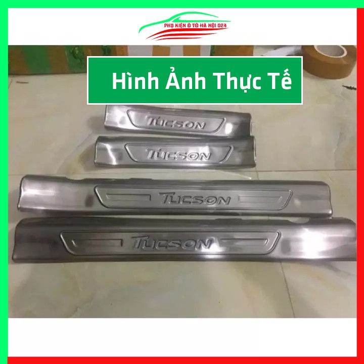 [Tucson 2016-2019] Bộ Nẹp Bước Chân Trong Ngoài Bằng Inox Cho Ô Tô - Tucson 2016-2019