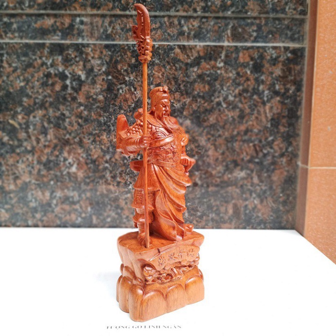Tượng quan công gỗ hương cao 20 cm