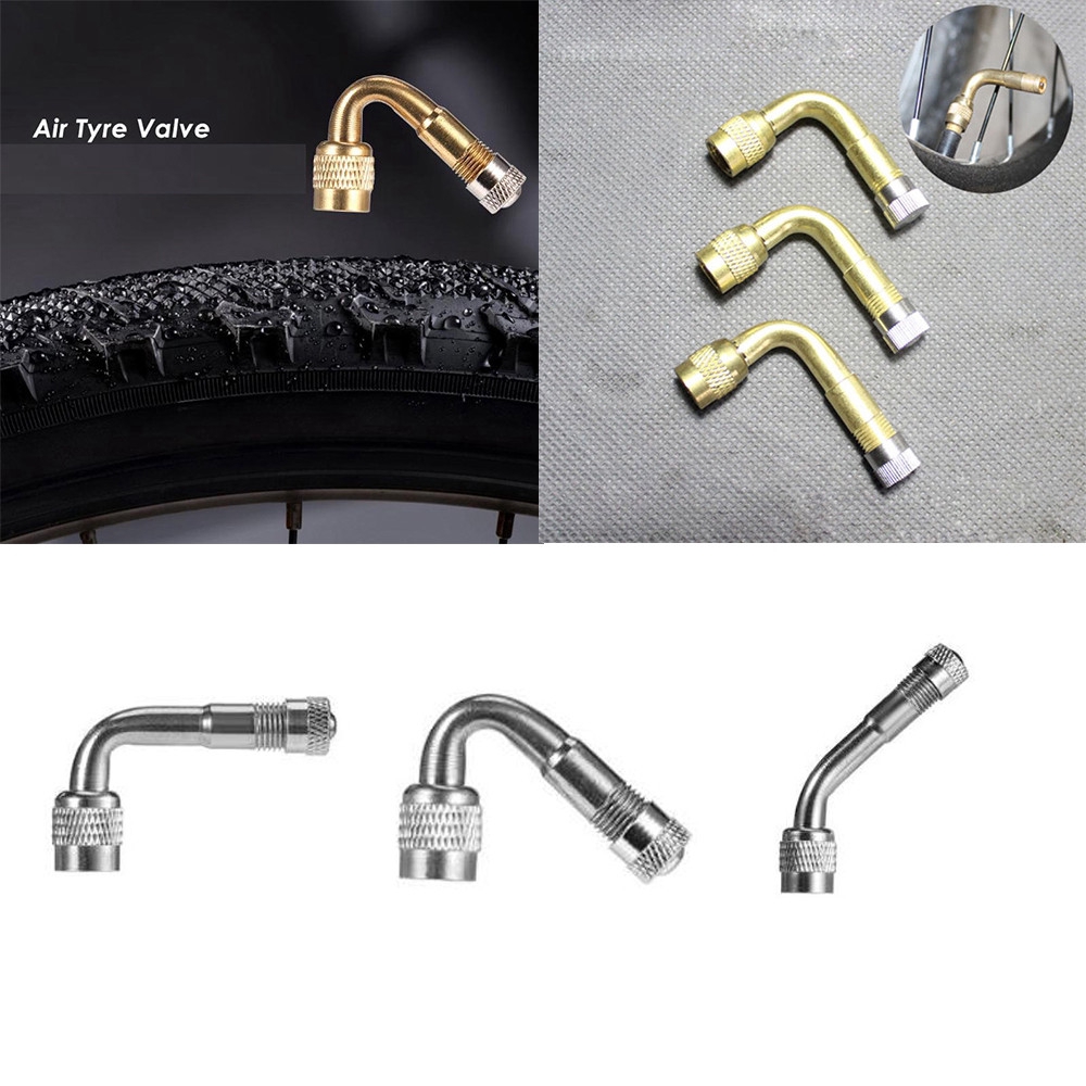 Set 1/2 đầu van bánh xe 3 góc 45/90/135 độ nối dài tiện dụng cho mô tô xe tải