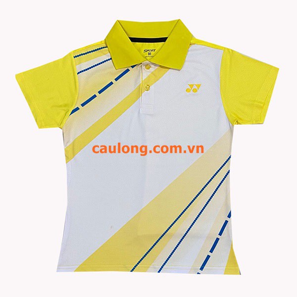 Áo Cầu Lông Nam Nữ Cổ Bâu Yonex 7957 Màu Vàng