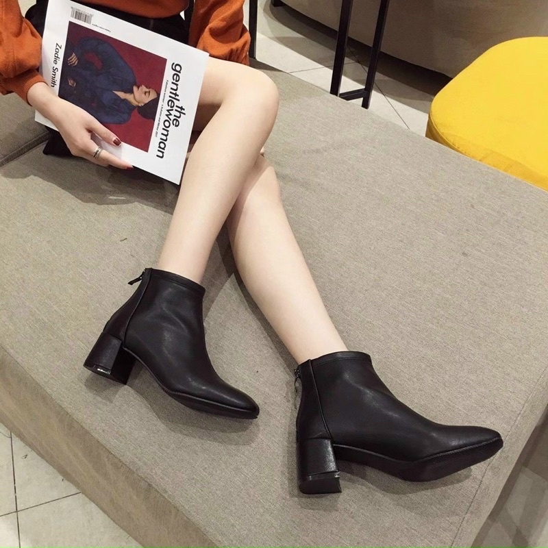 Boot cổ ngắn da mềm