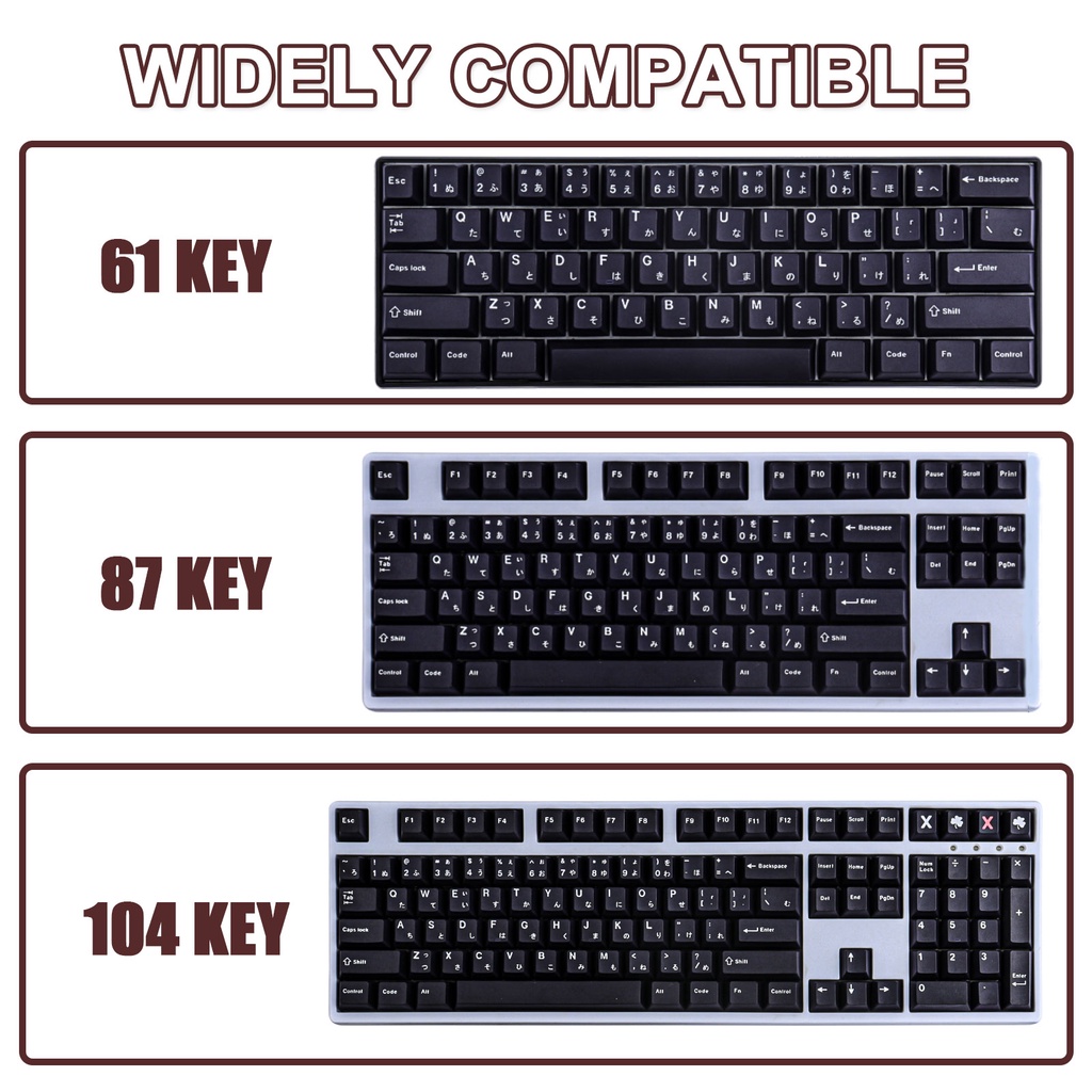 Gói phím GMK WOB, 134 phím keycaps cherry Cấu hình DYE-SUB Cá nhân hóa GMK Keycaps cho bàn phím cơ