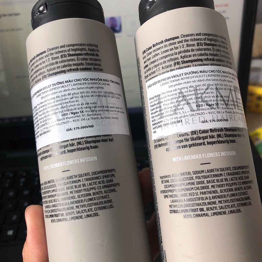 Dầu gội cho tóc nhuộm tím Lakme Teknia Ultra Violet Shampoo Refresh 300ml