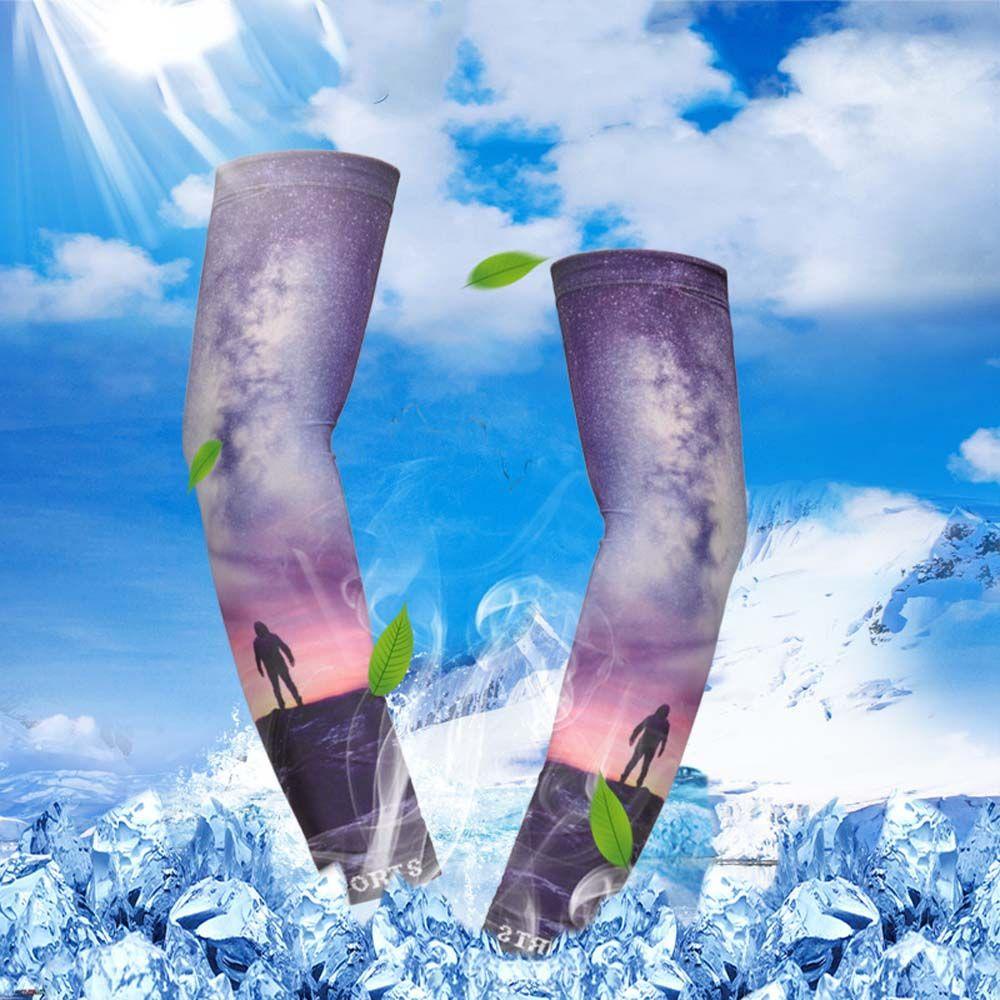 1 Cặp Ống Tay Áo Bằng Lụa Lạnh Bảo Vệ Chống Tia UV Khi Chơi Thể Thao Ngoài Trời Cho Nam Và Nữ