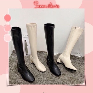 💞[ HÀNG ORDER ] Boot cao cổ- bốt da ôm chân có khoá kéo sườn và không khoá của Sean Sean
