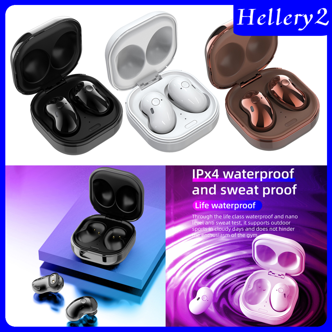 [HELLERY2]S6 TWS Bluetooth Earphones Wireless Headphone Binaural Call