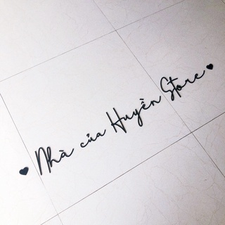 chữ trang trí màu đen dán nổi ( nhận đặt theo yêu cầu )