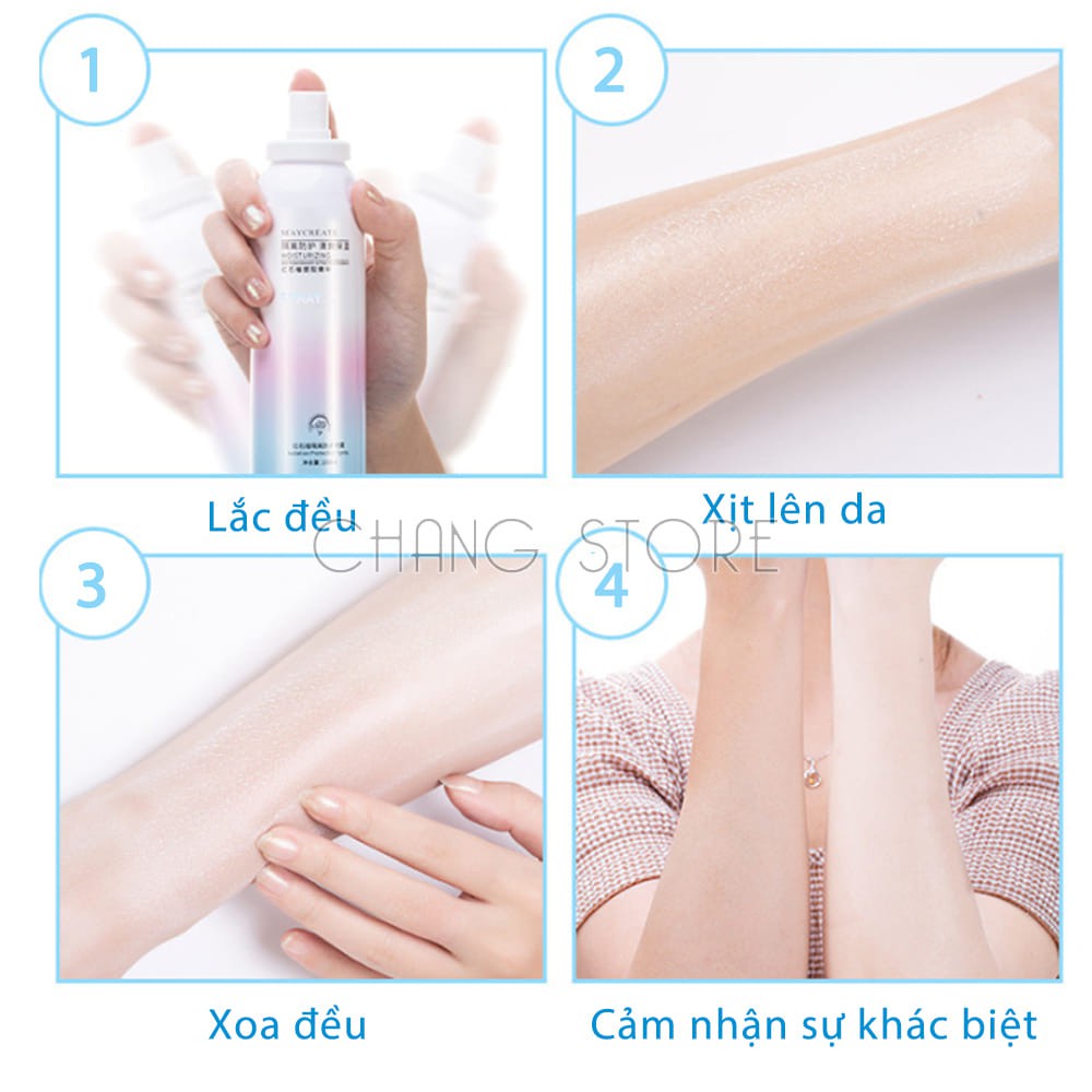 Xịt Chống Nắng Trắng Da HANUMU 150ml SPR35 làm sáng màu da, dưỡng ẩm, che khuyết điểm tốt