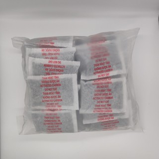 Bịch 50 Túi Than Gáo Dừa 100% Hoạt Tính Hút Ẩm Khử Mùi Đa Năng (20gr/túi)