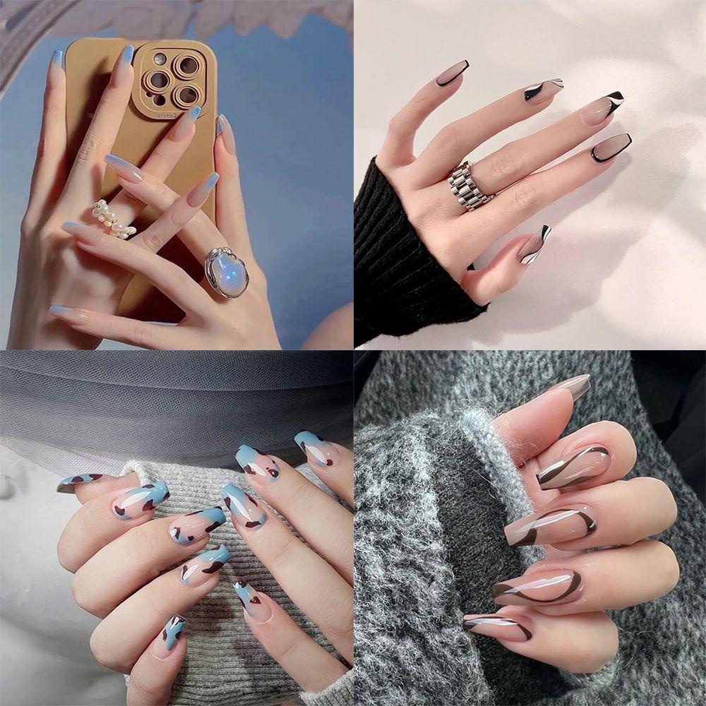 Bộ 24 Móng Tay Giả Che Phủ Toàn Diện Tháo Rời Được
