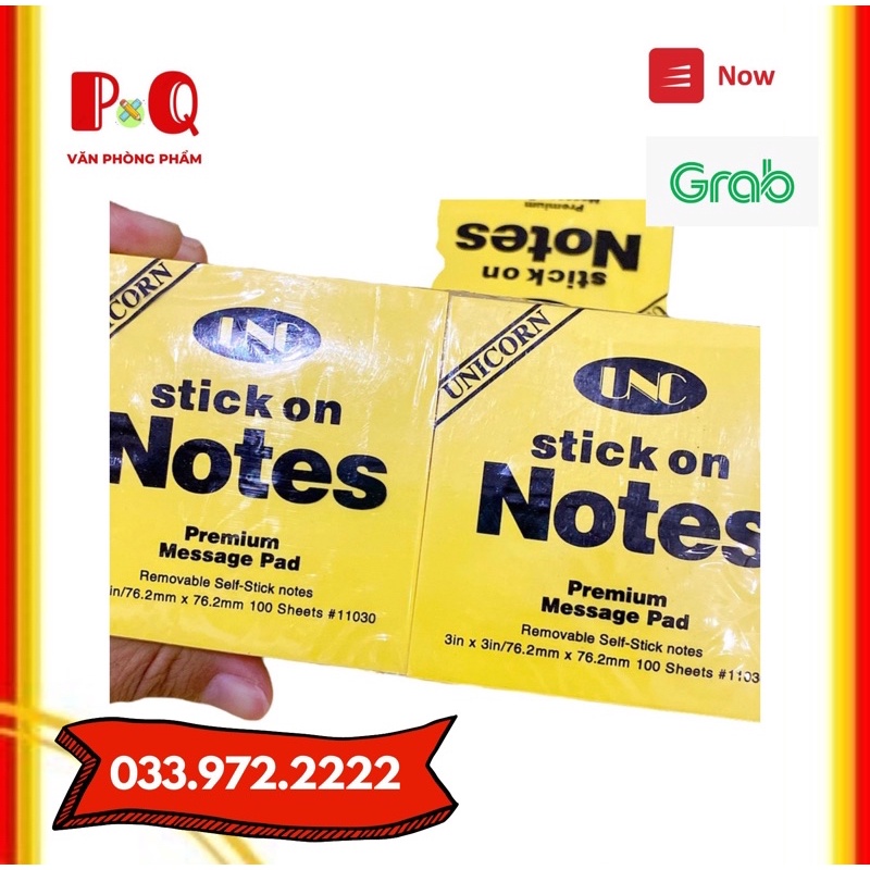 HÀNG TỐT Giấy Note Ghi Chú UNC Nhiều Kích Thước 100 tờ/XẤP