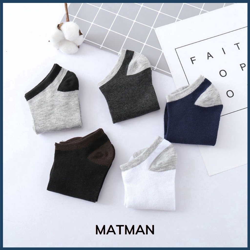 Tất nam công sở, tất nam cổ ngắn cotton Hàn Quốc thoáng khí